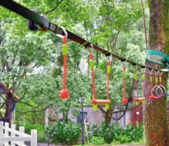 Tout Pour le Jeu Ninja line - parcours avec slackline + 7 éléments