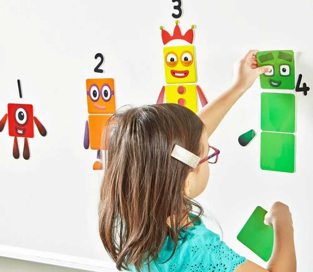 Tout Pour le Jeu Numberblocks repositionnables pour surfaces lisses : chiffres, personnages