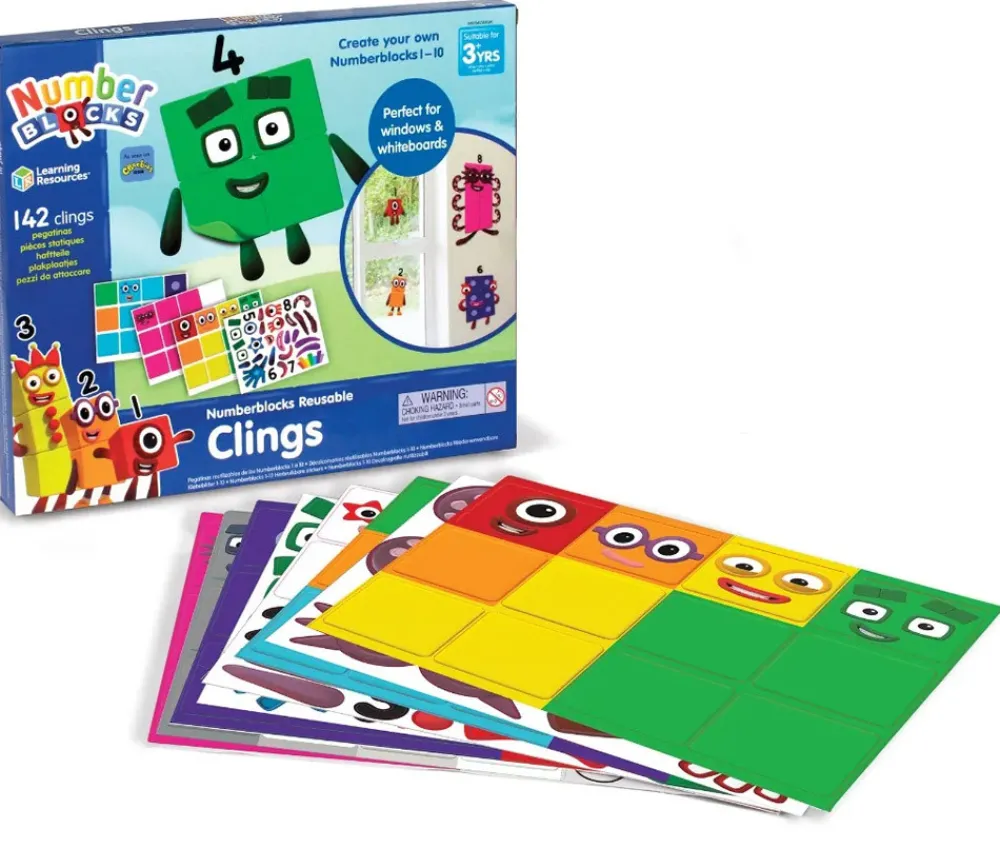 Tout Pour le Jeu Numberblocks repositionnables pour surfaces lisses : chiffres, personnages