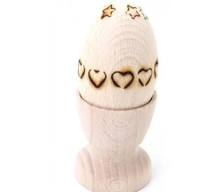 Tout Pour le Jeu Oeuf en bois naturel 6 cm de haut et 4 cm de diamètre