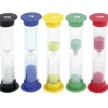 Tout Pour le Jeu Pack 5 sabliers pour jeux : 30 sec,1,3,5 et 10 minutes - 9 cm MM