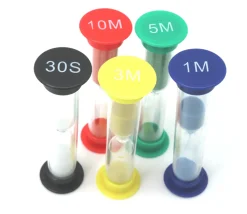 Tout Pour le Jeu Pack 5 sabliers pour jeux : 30 sec,1,3,5 et 10 minutes - 9 cm MM