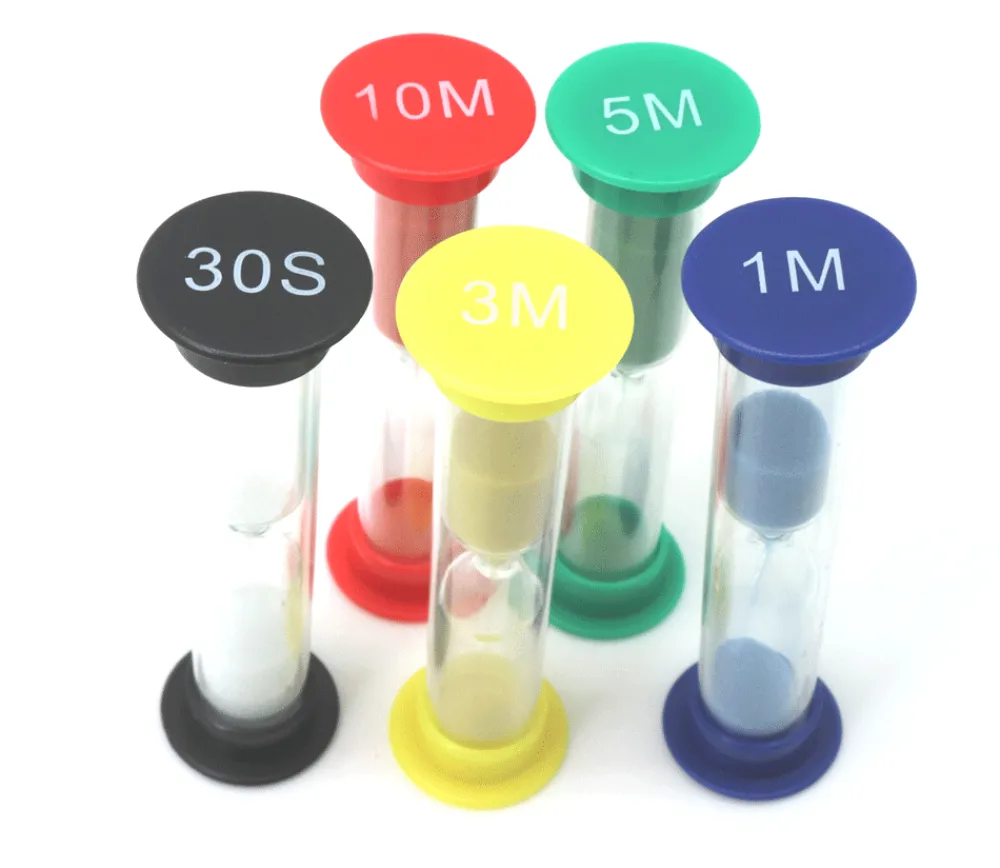 Tout Pour le Jeu Pack 5 sabliers pour jeux : 30 sec,1,3,5 et 10 minutes - 9 cm MM
