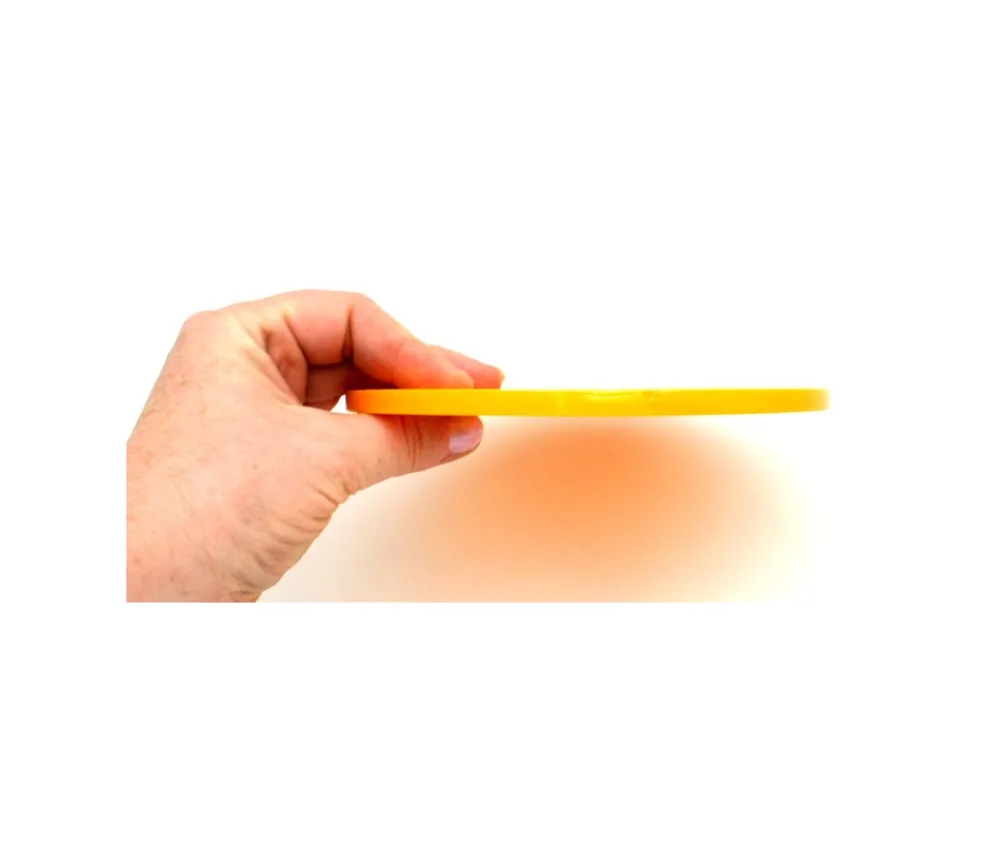 Tout Pour le Jeu Palet 15 cm jaune orange 150 x 8 mm à l'unité plastique