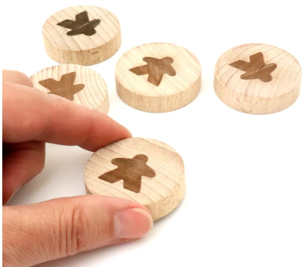 Tout Pour le Jeu Palet en bois meeple 4 cm diamètre