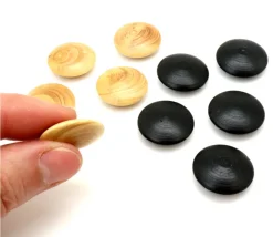 Tout Pour le Jeu Palet galet 2.3 cm buis naturel pour jeu de go unité