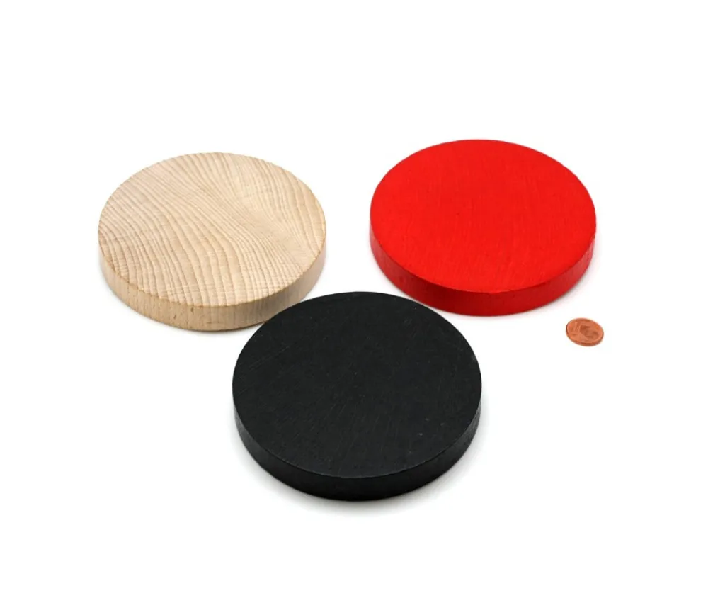 Tout Pour le Jeu Palet géant 10 cm en bois naturel 97 x 15 mm