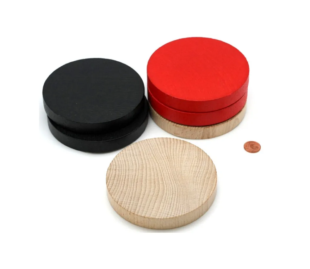 Tout Pour le Jeu Palet géant 10 cm en bois naturel 97 x 15 mm