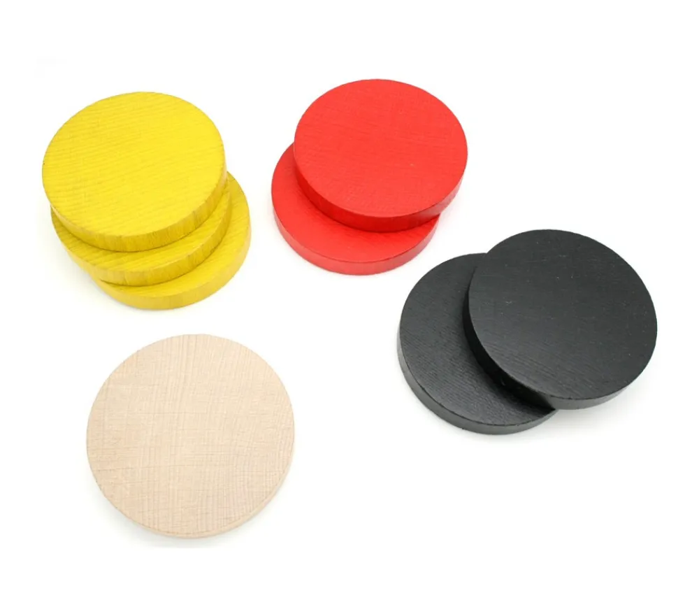 Tout Pour le Jeu Palet géant 10 cm en bois naturel 97 x 15 mm