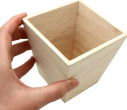 Tout Pour le Jeu Panier bac récipient en bois 11.5 x 10 x 10 cm