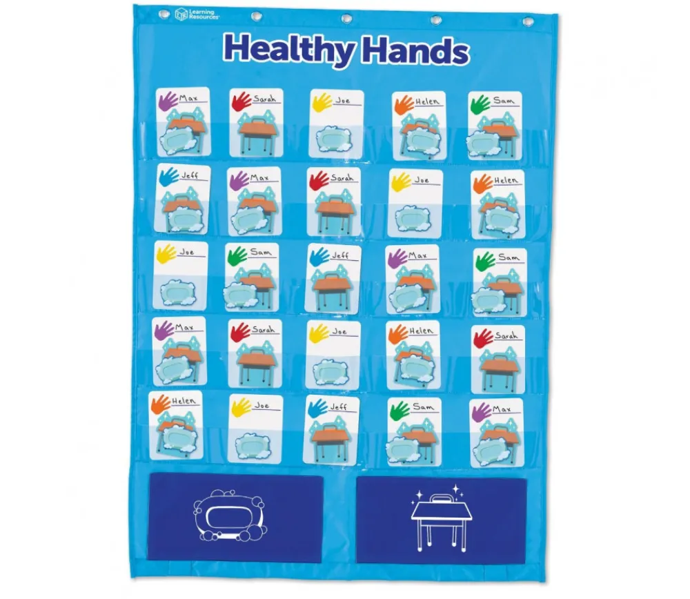 Tout Pour le Jeu Panneau affichage avec pochettes lavage des mains et autres (96 cartes)