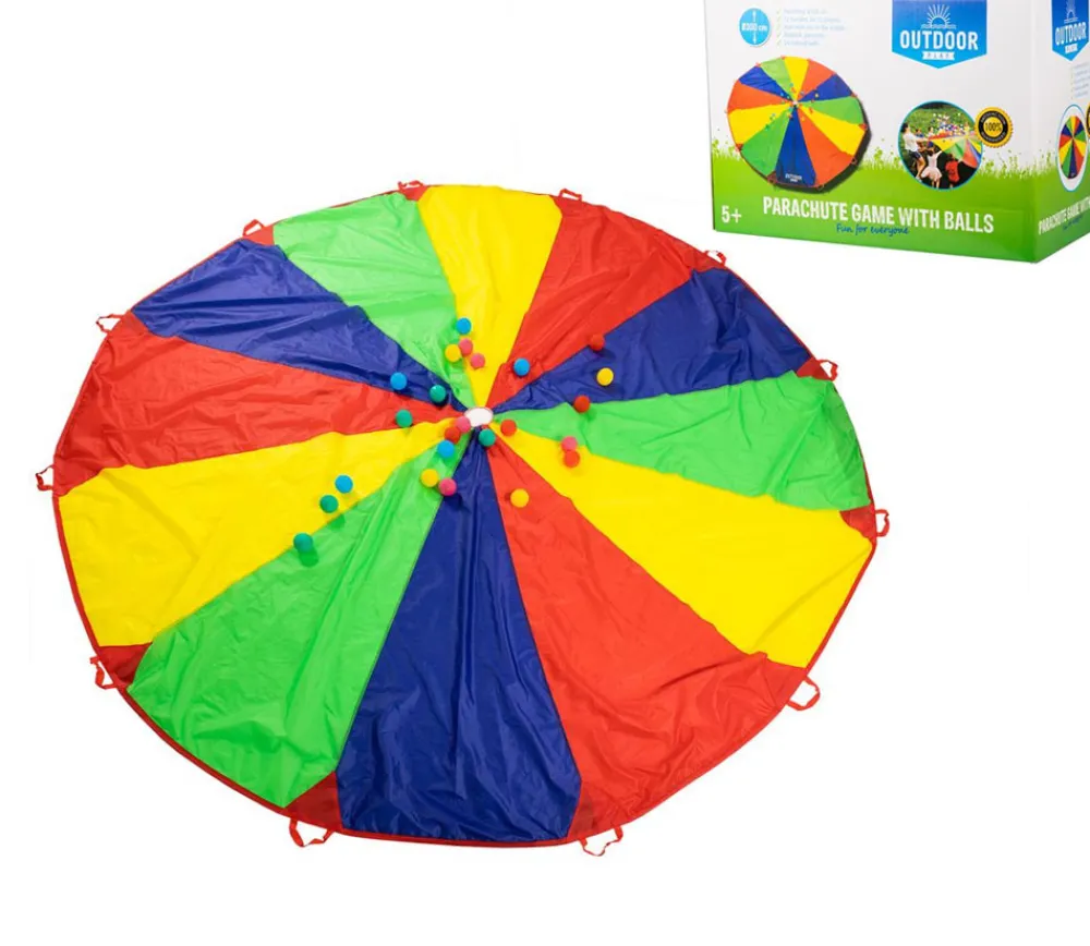 Tout Pour le Jeu Parachute Géant 3 m avec trou et 24 balles - 12 joueurs