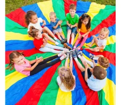 Tout Pour le Jeu Parachute géant 6 mètres - jeu coordination coopératif 24 poignées