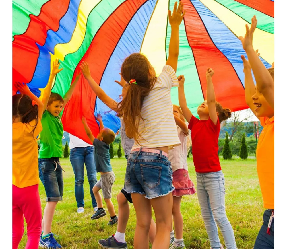 Tout Pour le Jeu Parachute géant 6 mètres - jeu coordination coopératif 24 poignées