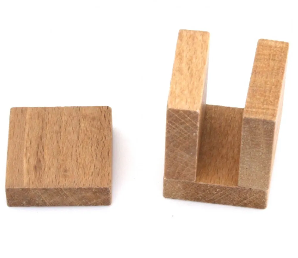 Tout Pour le Jeu Pavé 34 x 34 x 10 mm jeton bois naturel carré épais