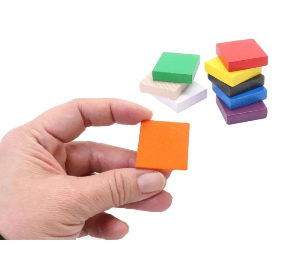 Tout Pour le Jeu Pavé en bois Carré plat 30 x 30 x 8 mm jeux à l'unité