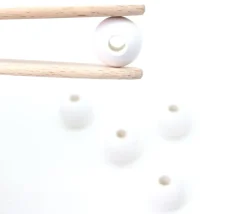 Tout Pour le Jeu Perle bois couleur blanche de 2 cm trou de 7 mm unité