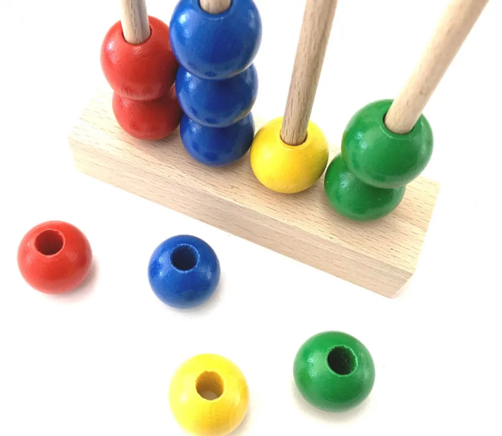 Tout Pour le Jeu Perle bois couleur blanche de 2 cm trou de 7 mm unité