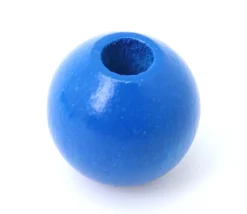 Tout Pour le Jeu Perle bois couleur bleue de 2 cm trou de 7 mm unité