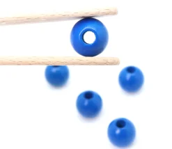 Tout Pour le Jeu Perle bois couleur bleue de 2 cm trou de 7 mm unité