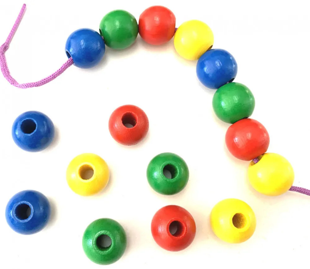 Tout Pour le Jeu Perle bois couleur jaune de 2 cm trou de 7 mm unité