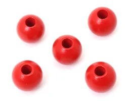 Tout Pour le Jeu Perle bois couleur rouge de 2 cm trou de 7 mm unité