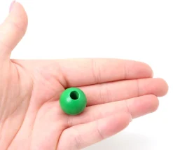 Tout Pour le Jeu Perle bois couleur verte de 2 cm trou de 7 mm unité