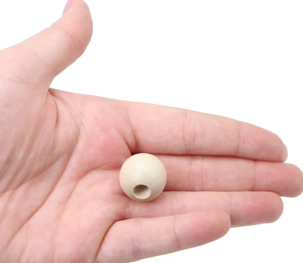 Tout Pour le Jeu Perle bois naturel de 2 cm trou de 7 mm unité