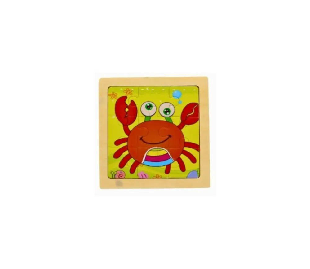 Tout Pour le Jeu Petit puzzle 9 pièces en bois crabe