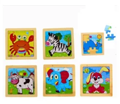 Tout Pour le Jeu Petit puzzle 9 pièces en bois lapin