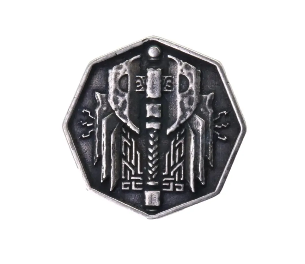 Tout Pour le Jeu Pièce métal argent Forged Dwarven 34 mm octogonale