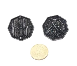 Tout Pour le Jeu Pièce métal argent Forged Dwarven 34 mm octogonale