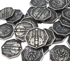 Tout Pour le Jeu Pièce métal argent Forged Dwarven 34 mm octogonale