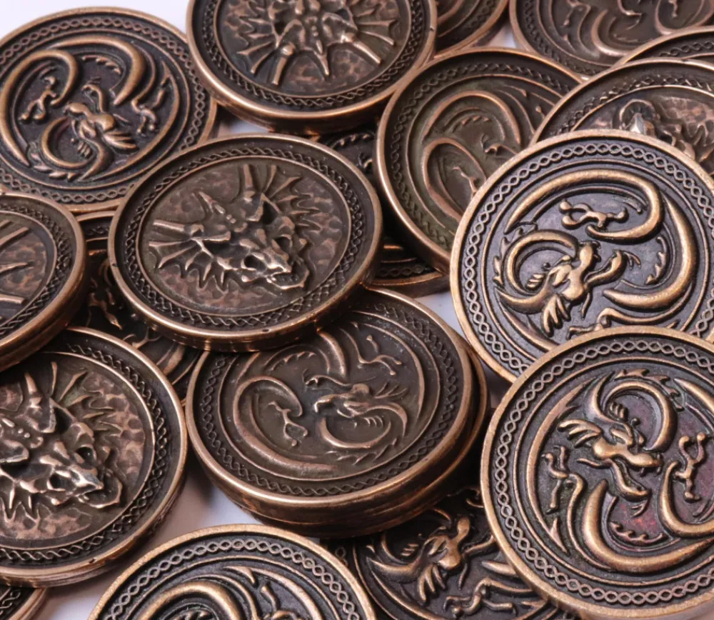 Tout Pour le Jeu Pièce métal cuivré Forged dragon à l'unité