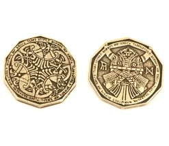Tout Pour le Jeu Pièce métal doré Dwarven