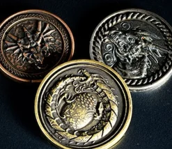 Tout Pour le Jeu Pièce métal doré Forged dragon à l'unité