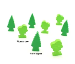 Tout Pour le Jeu Pion arbre en bois 36x25x10 mm