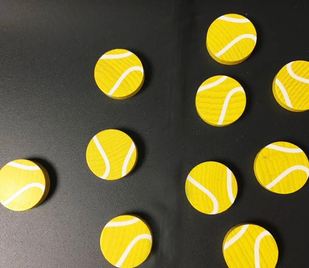Tout Pour le Jeu Pion balle de tennis en bois 2,5 cm pour jeu