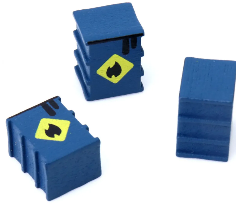 Tout Pour le Jeu Pion baril pétrole / bidon huile en bois 15 x 10 x 10 mm pour jeu
