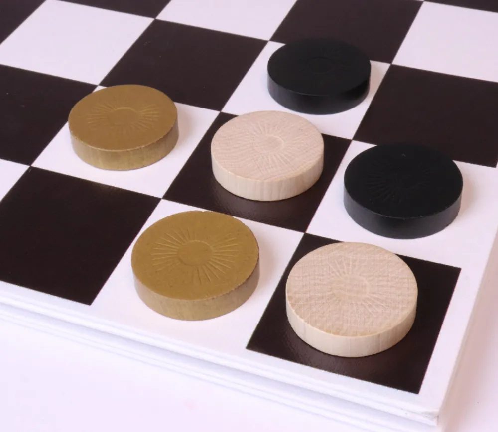 Tout Pour le Jeu Pion bois 30 mm noir, doré ou naturel moulure soleil à l'unité