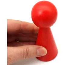 Tout Pour le Jeu Pion bois XXL 10 cm rouge pour jeu. Grand pion 100 mm diam 43 mm