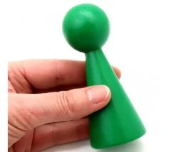 Tout Pour le Jeu Pion bois XXL 10 cm VERT pour jeu. Grand pion 100 mm diam 43 mm