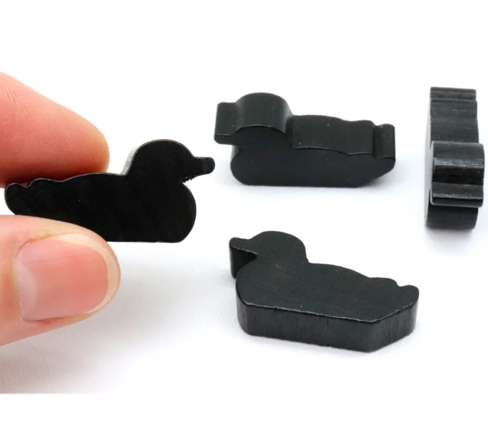 Tout Pour le Jeu Pion canard noir en bois 30x15x8 mm pour jeu