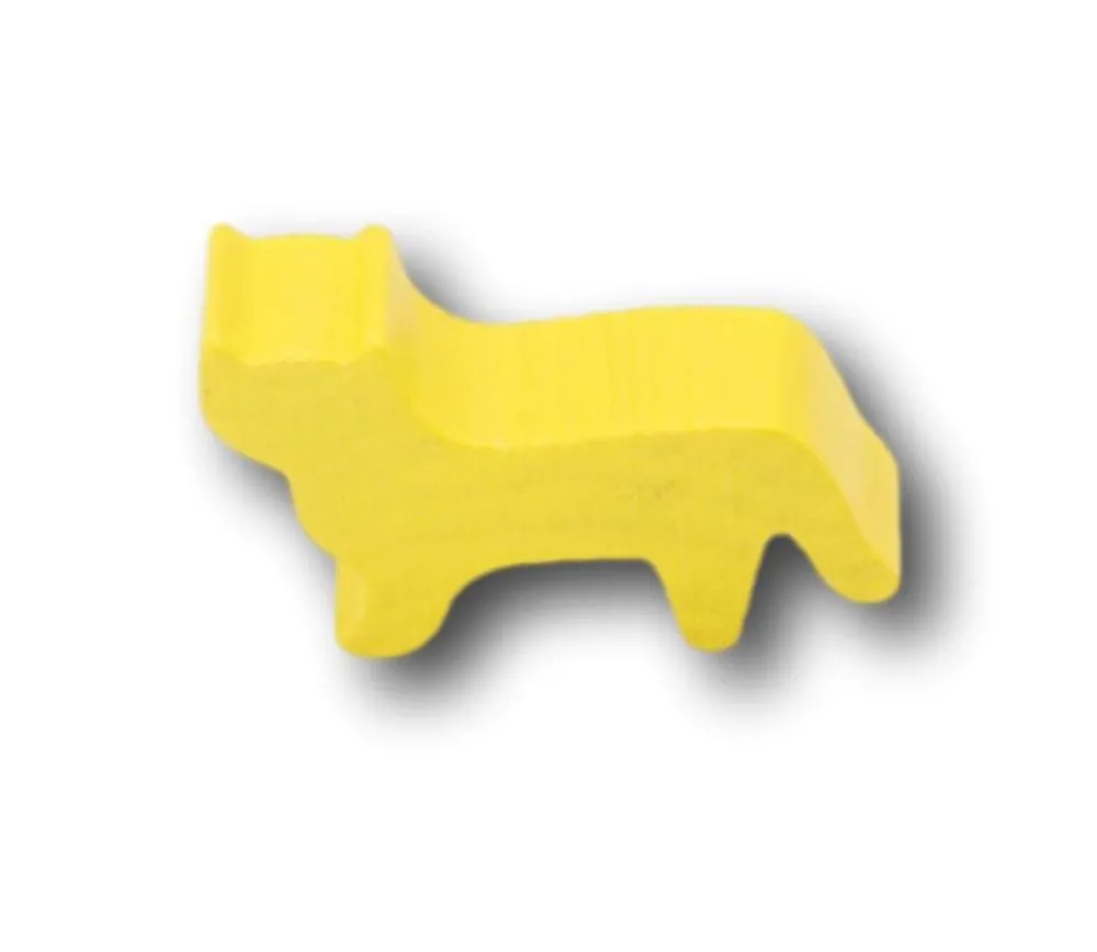 Tout Pour le Jeu Pion Chat / tigre jaune en bois pour jeu 30x19x8 mm