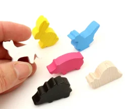 Tout Pour le Jeu Pion Chat blanc en bois pour jeu 30x19x8 mm