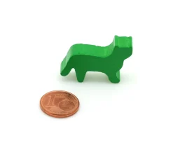 Tout Pour le Jeu Pion Chat vert en bois pour jeu 30x19x8 mm