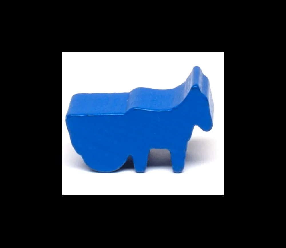 Tout Pour le Jeu Pion cheval bleu avec charrette en bois 38 x 25 x 15 mm à l'unité