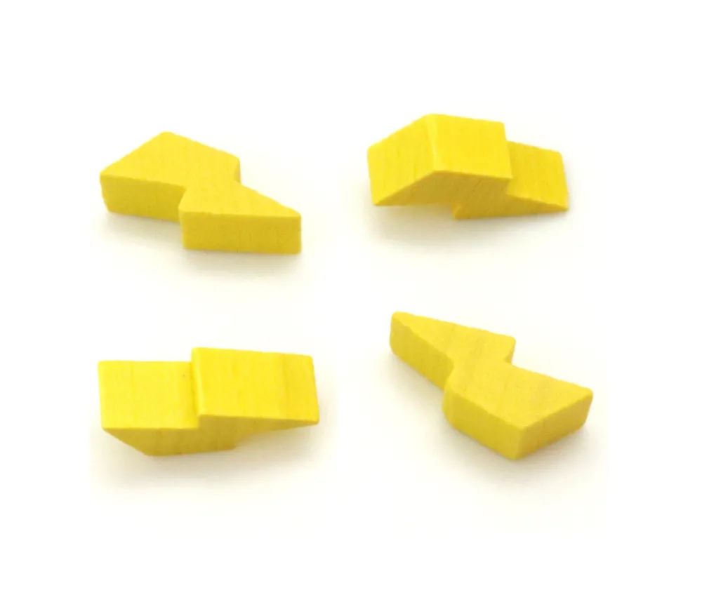 Tout Pour le Jeu Pion éclair foudre énergie 23 x 9 X 8 mm en bois