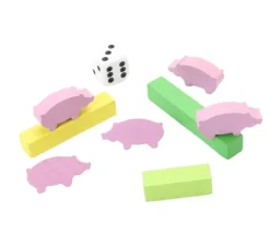 Tout Pour le Jeu Pion cochon rose en bois 30 x 14 x 8 mm.
