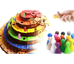 Tout Pour le Jeu Pion coloré en bois small 12 x 24 mm à l'unité